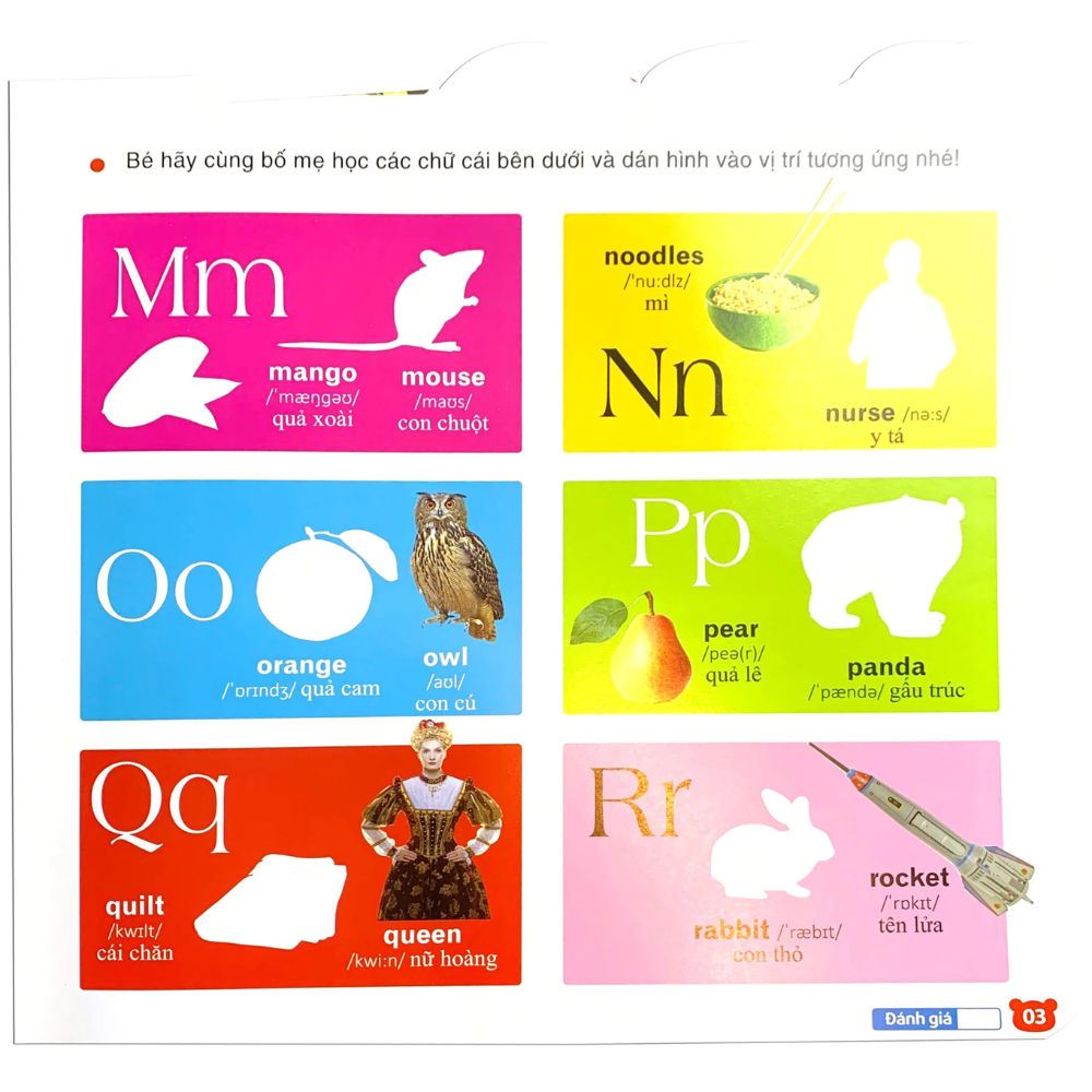 Sách Bé Làm Quen Với Tiếng Anh (208 Miếng Dán Hình Thông Minh - IQ-EQ-CQ)