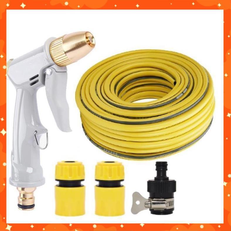 Bộ dây vòi xịt nước rửa xe, tưới cây tăng áp 3 lần, loại 3-5m 206846