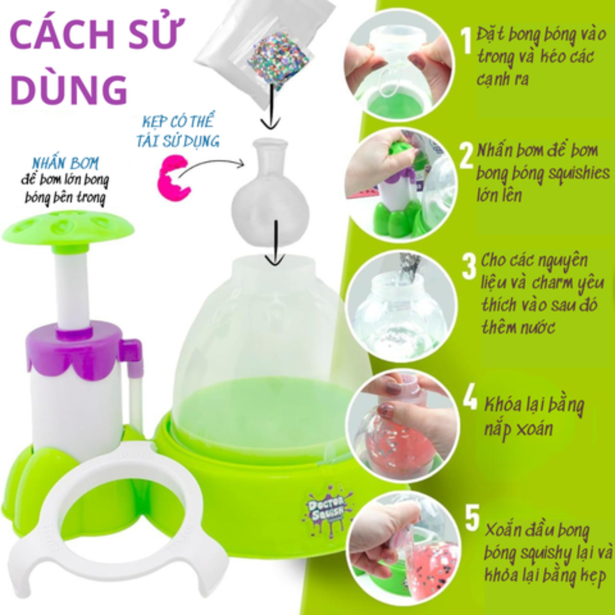 Bộ Đồ Chơi Tạo Bong Bóng Squishy Doctor Squish 38038R