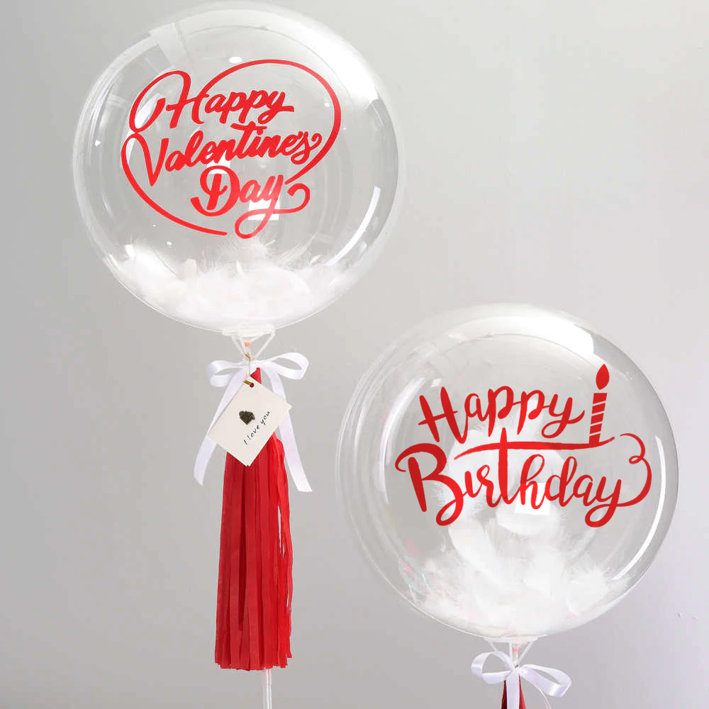 Decal Dán Trang Trí Bóng Chữ Happy Birthday