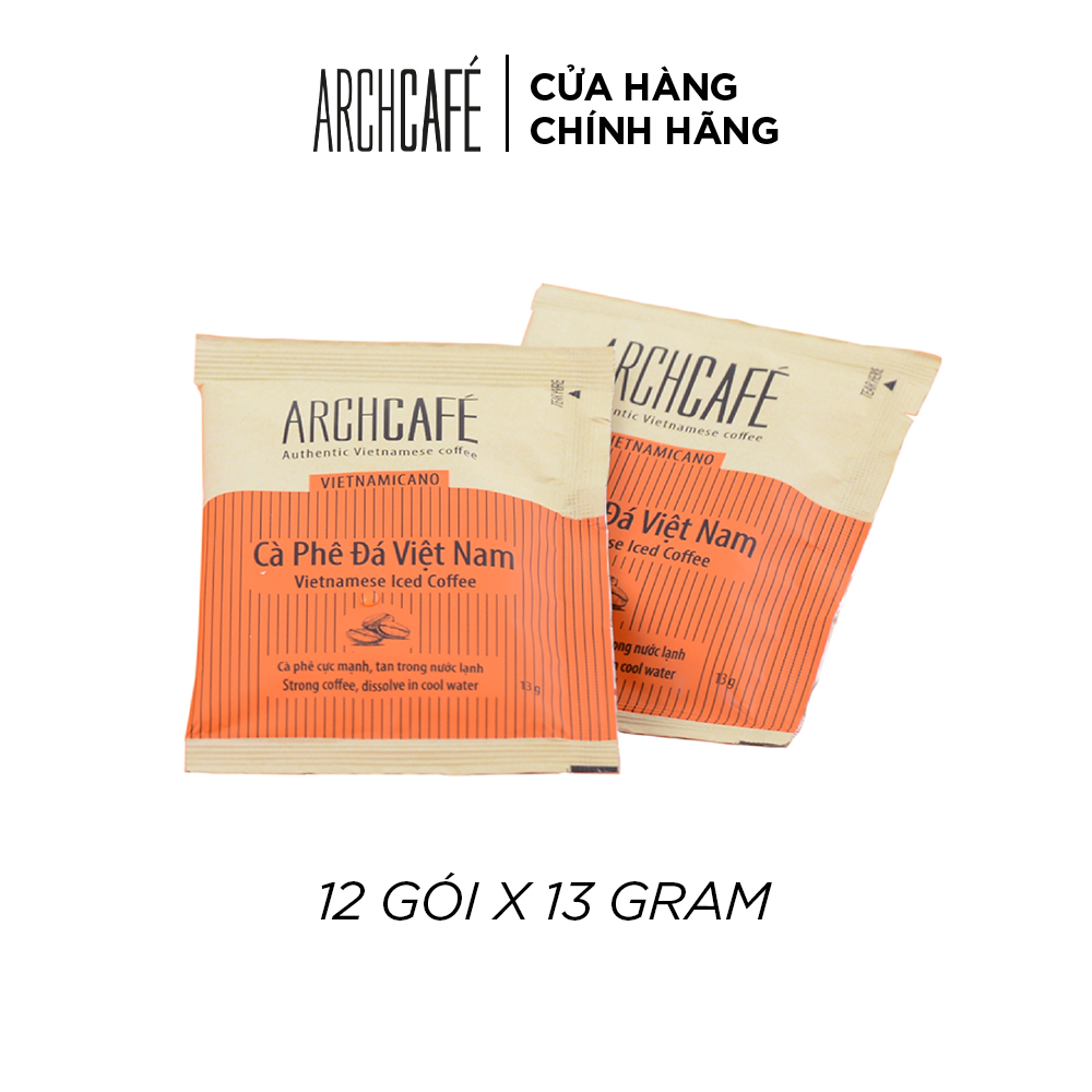 Cà Phê Đá Việt Nam - Cafe hoà tan Archcafé (hộp 12 gói x 13g)