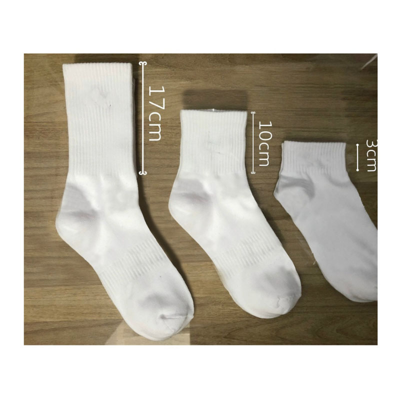 Tất Vớ Trắng Đen Thể Thao Cổ Ngắn, Cổ Trung, Cổ Cao Nam Nữ Vải Dệt Kim HBH