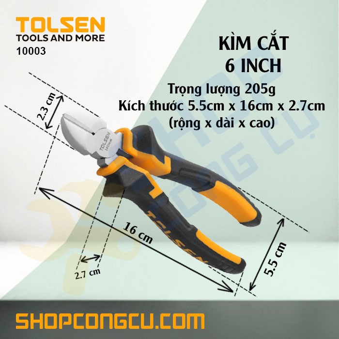 Kìm cắt 6 inch Tolsen 10003