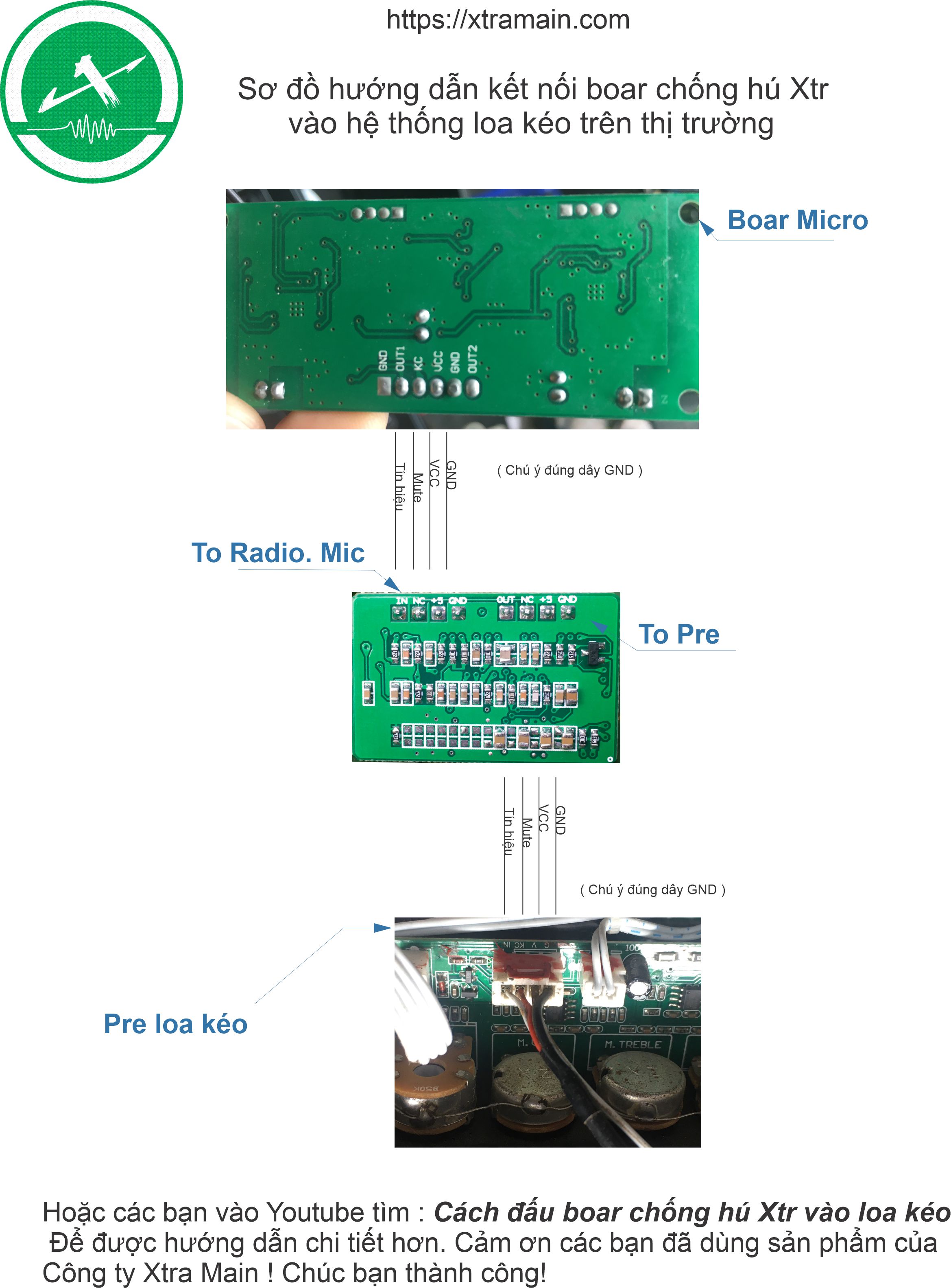 Boar chống hú Xtra dùng cho Loa kéo - Hàng Chính hãng