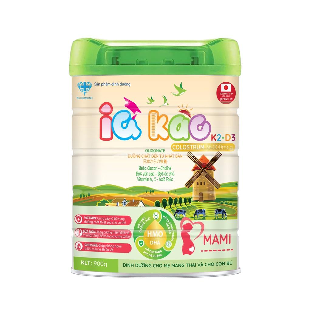 Combo sữa bột IQKAO MAMI cho mẹ bầu phụ nữ đang mang thai và cho con bú giúp bé thông minh và khỏe mạnh hộp 900g