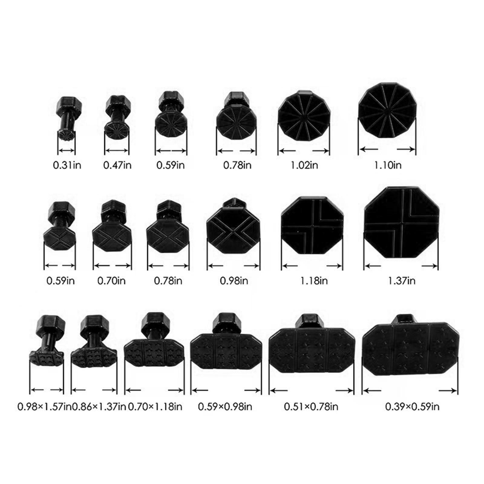 18Pcs Car Puller Paintless Repair Nylon Small Professional Hand Tools Car Remover for Vehicle SUV Cars Hail Damage Dents