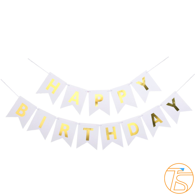 Dây chữ happy birthday giấy nhiều màu - Bộ chữ trang trí sinh nhật cho bé