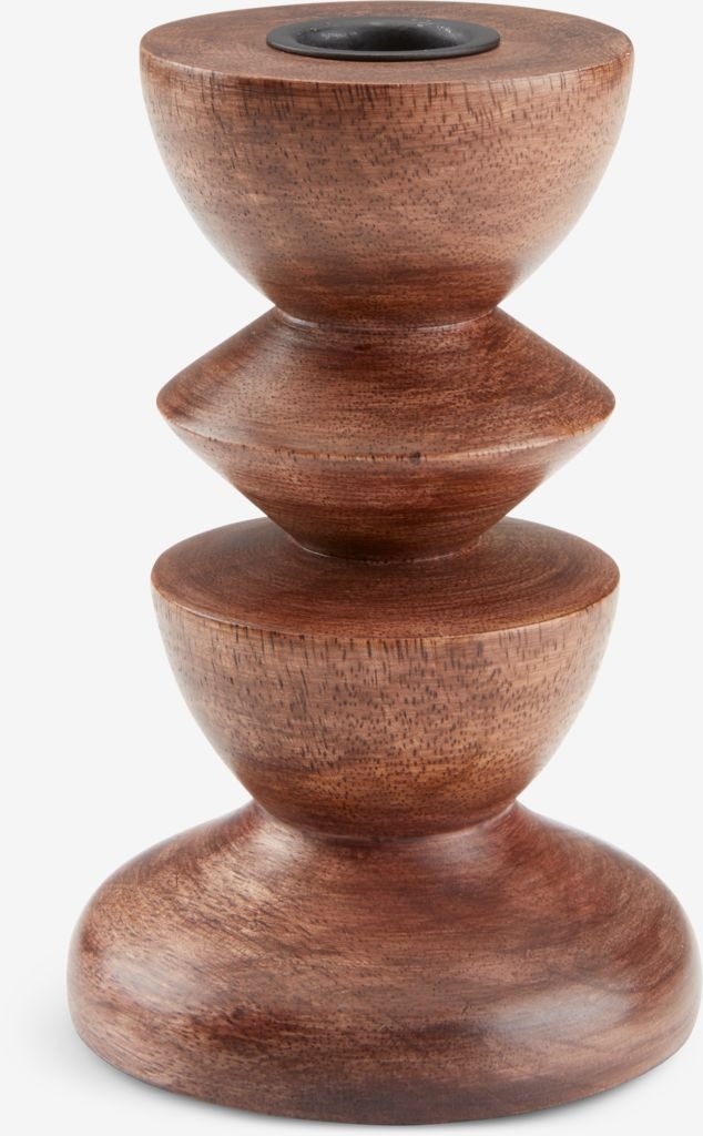 Chân nến | JYSK Janus | gỗ tự nhiên/thép | nâu | DK9xC14cm