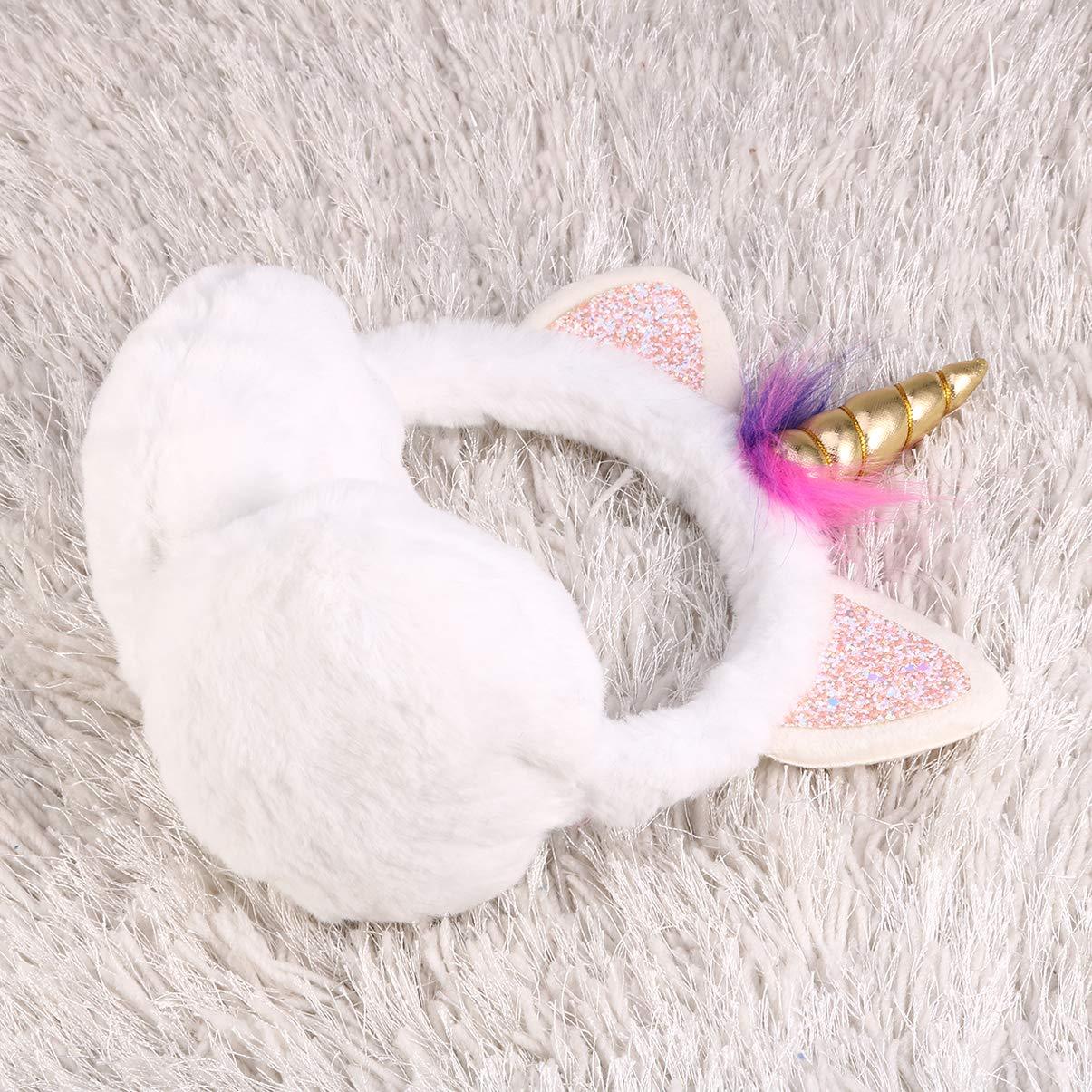 Girl bảo vệ tai cô gái kỳ lân sang trọng bảo vệ tai mũme dễ thương hoạt hình ấm tai cho các cô gái phụ nữ