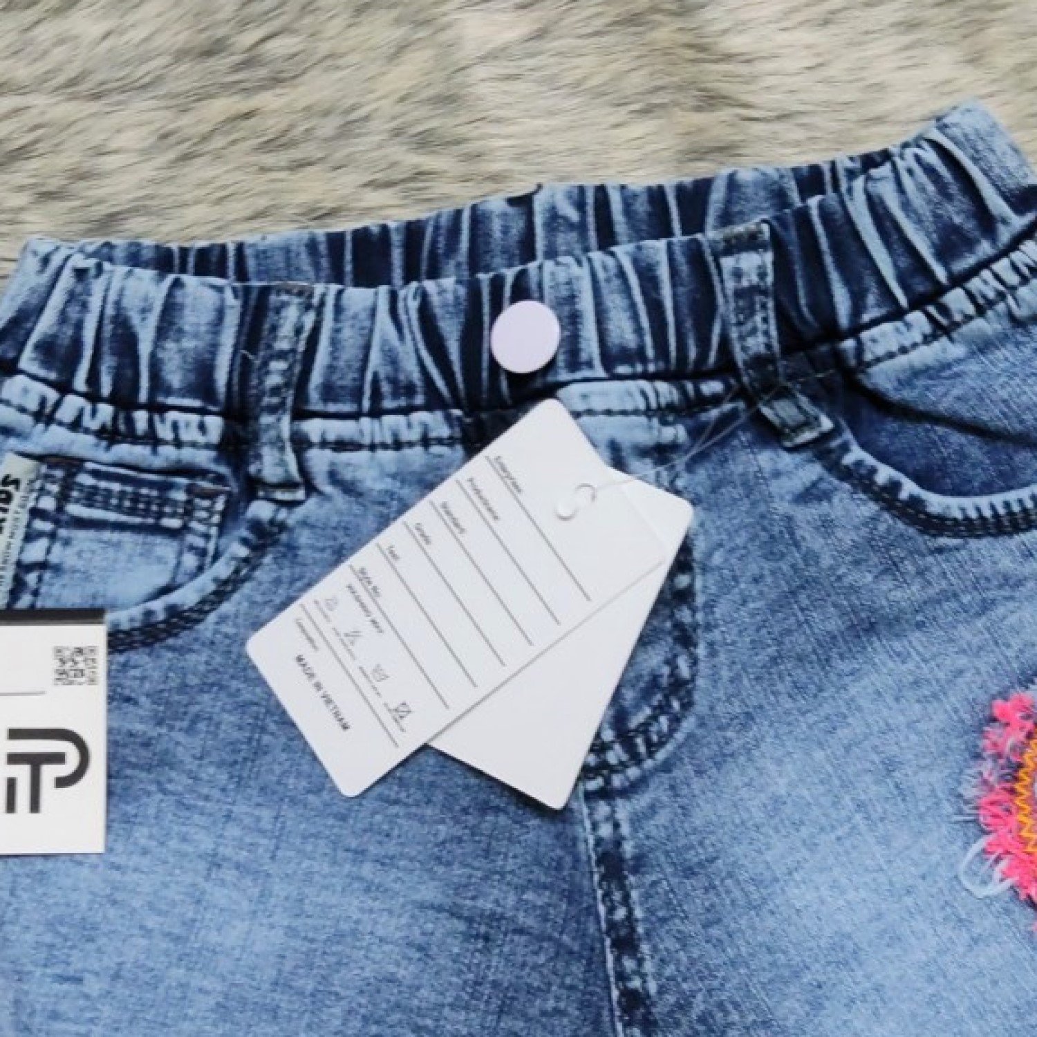 Q00000114 (21-31kg) Quần short jean bé gái từ 5 tuổi