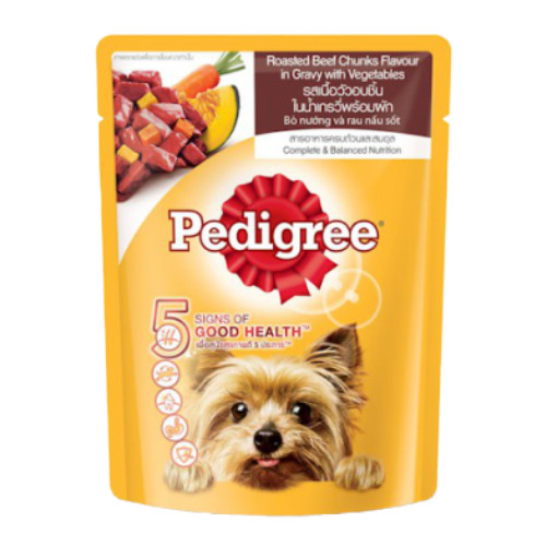 Combo 12 gói sốt chó Pedigree vị bò nướng và rau nấu sốt 80g/1 gói