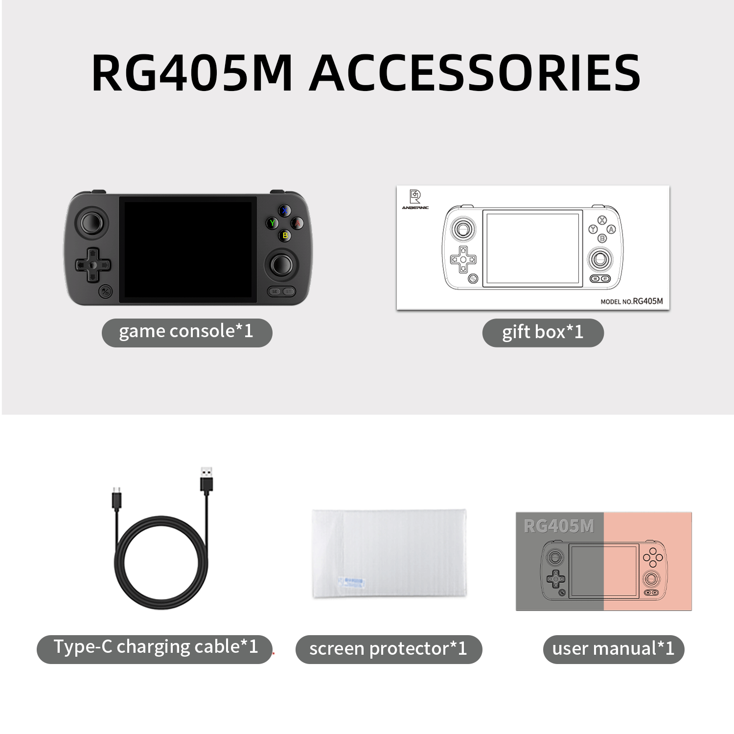 LZAKMR MỚI RG405M Retro Classic 99999 Trò chơi Trò chơi 4.0 "Màn hình IPS cho Pin PS2 PSP 4500mAh Android 12 Người chơi trò chơi cầm tay