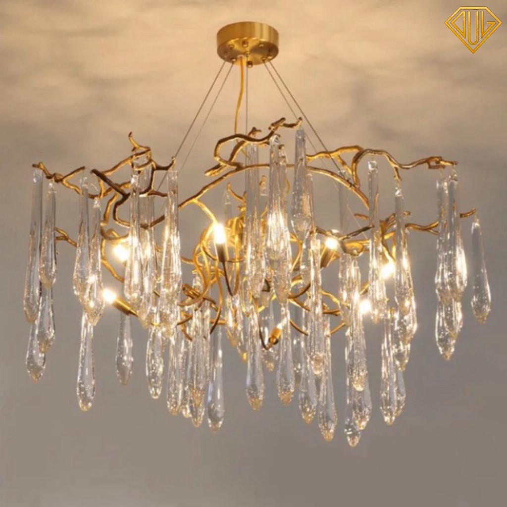 Đèn thả chùm serip nhôm Phale K9 Siêu Sáng, Đèn thả chùm Decor trang trí phòng khách Sang Trọng (Ảnh thật) DVLL
