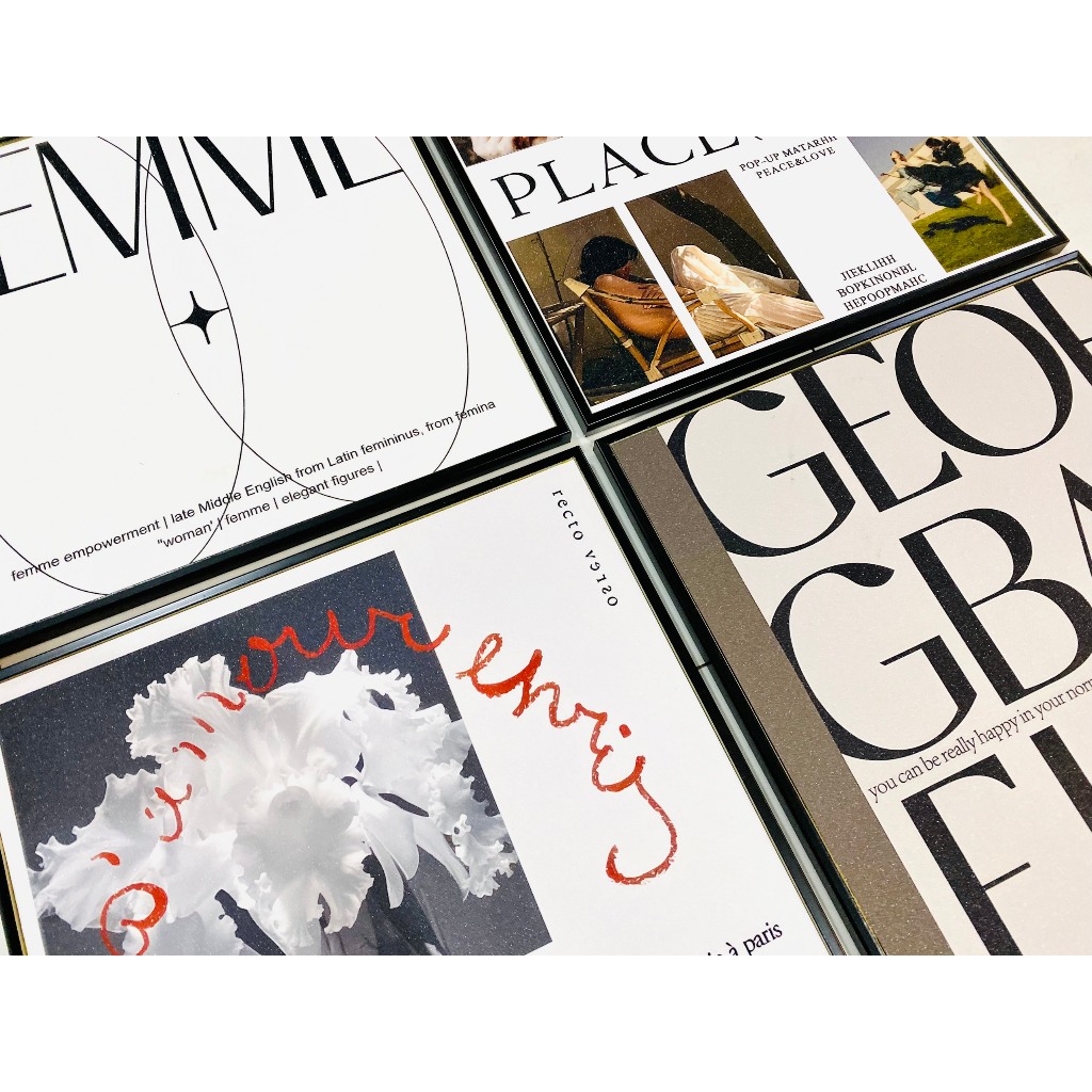 (HCM)Tranh treo tường decor các mẫu về thương hiệu thời trang hiện đại(kèm đinh treo)