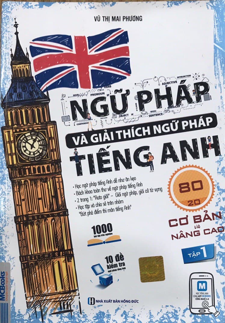 Sách Ngữ Pháp Và Giải Thích Ngữ Pháp Tiếng Anh Cơ Bản Và Nâng Cao (Tập 1)