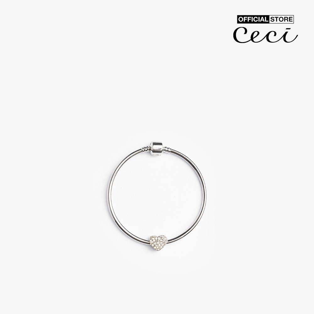 CECI - Vòng đeo tay nữ kim loại phối charm trái tim thời trang CC3-02000002