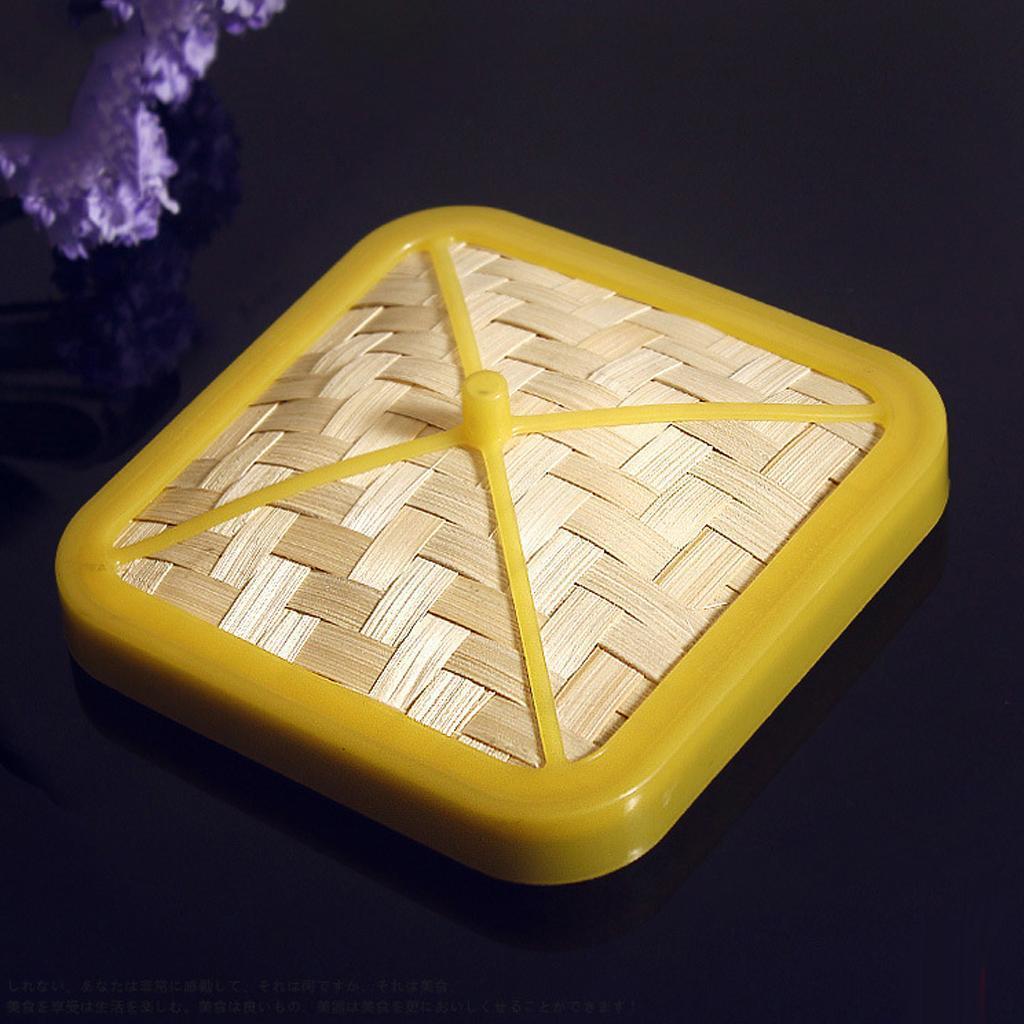 Bamboo Basket Steamer Chinese Sum Rice Pasta Cooker Square 5 inch