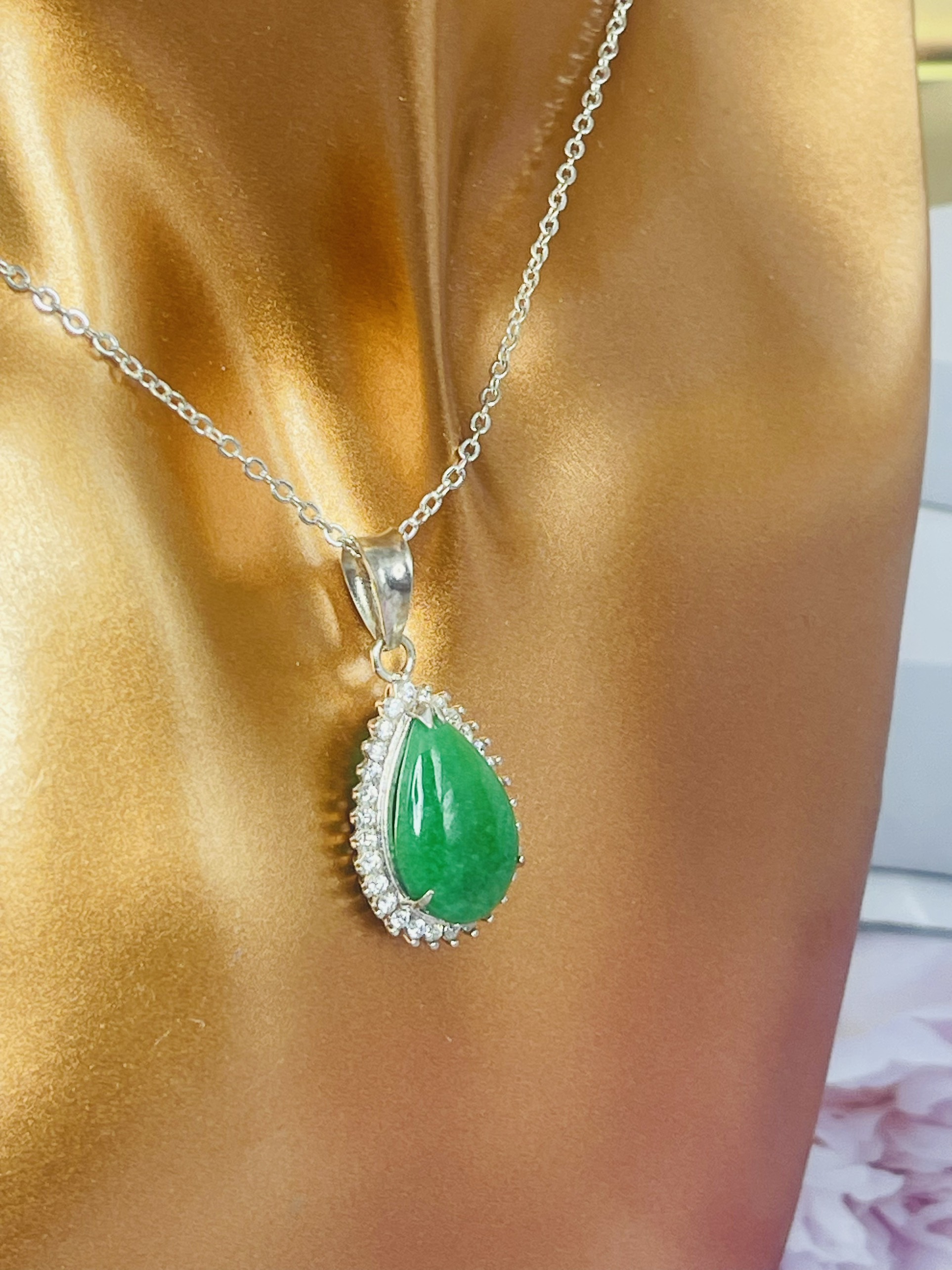 Dây chuyền Bạc 925 Mặt Đá