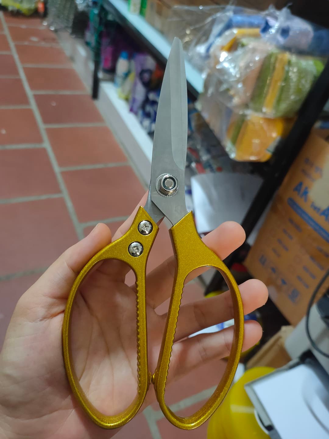 Kéo đa năng Siêu Sắc, kéo cắt gà, Cắt Vịt, Cắt Thịt, giấy, da các loại size 21.6*9.5 cm