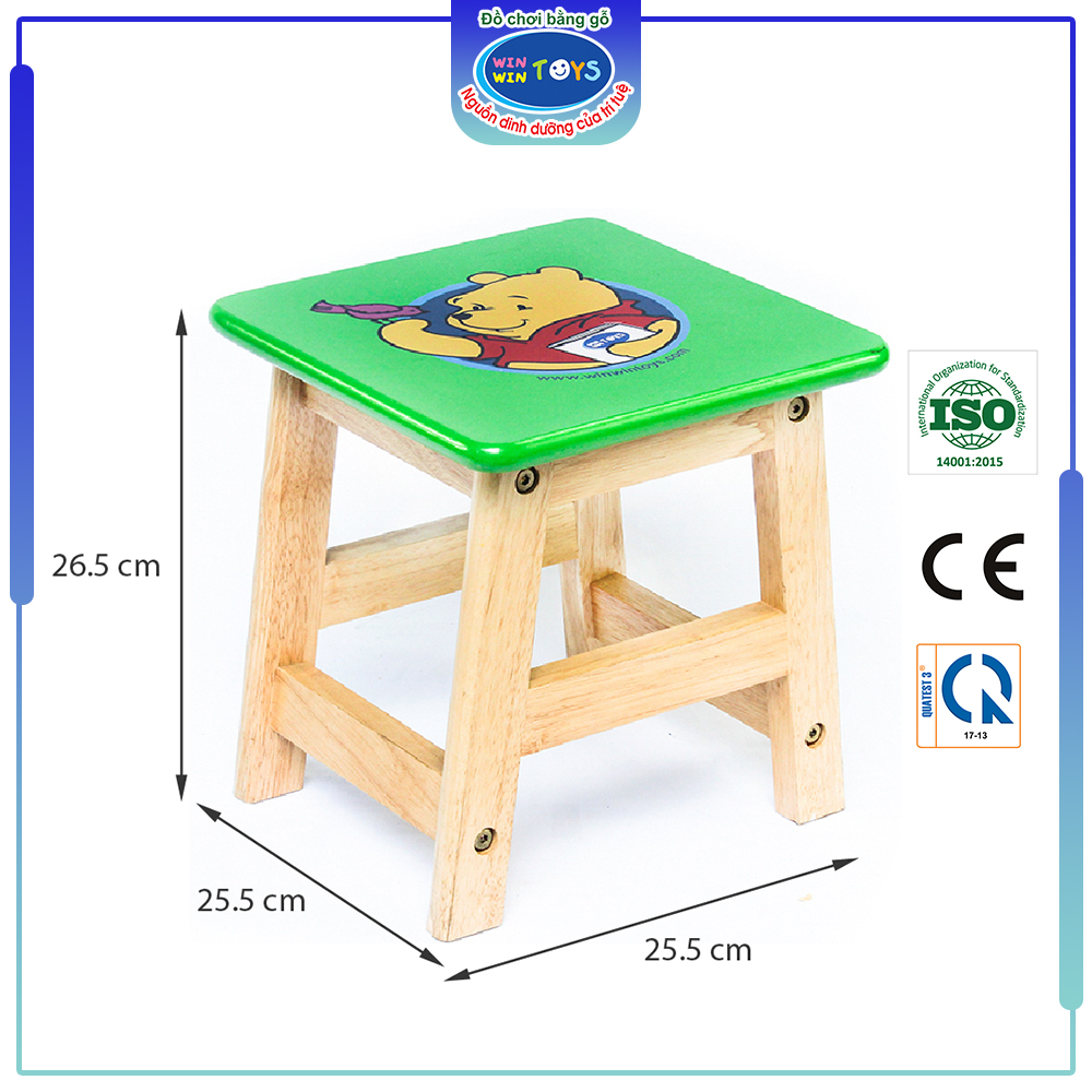 Ghế vuông hình thú cho bé | Winwintoys 64972 | Họa tiết thú vui nhộn | Phù hợp cho gia đình, nhà trẻ