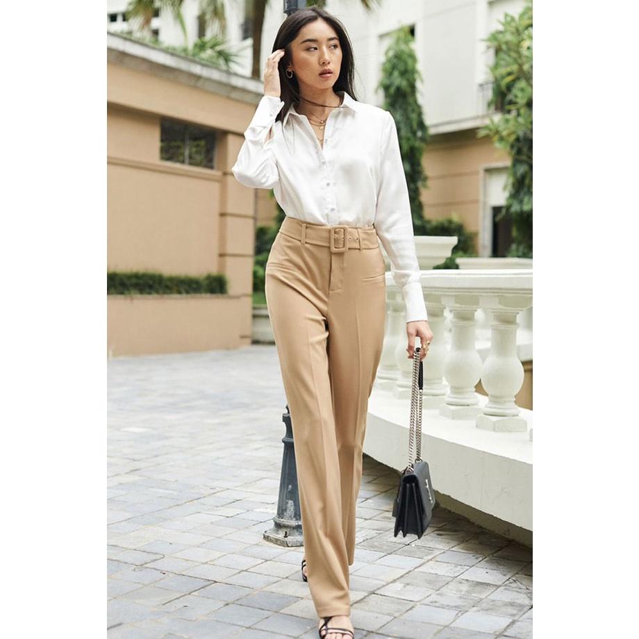 Atous Áo Sơ Mi Dài Tay Lụa HAZEL