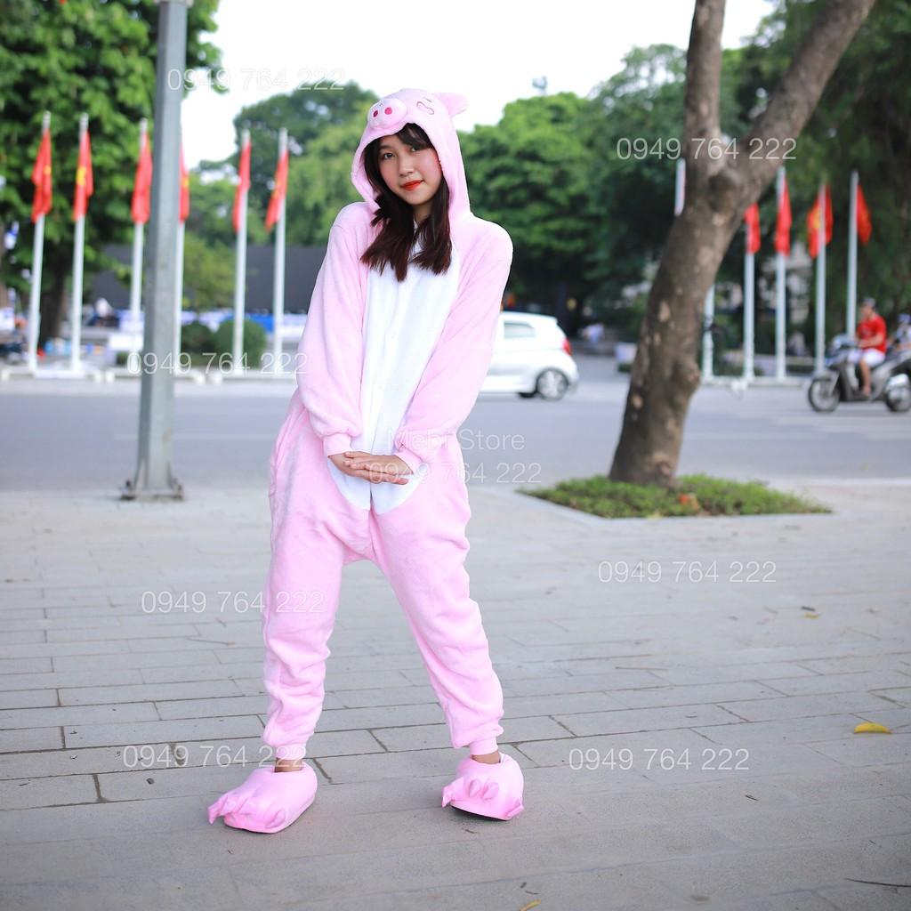 Bộ Đồ Hình Thú Heo Hồng Người lớn