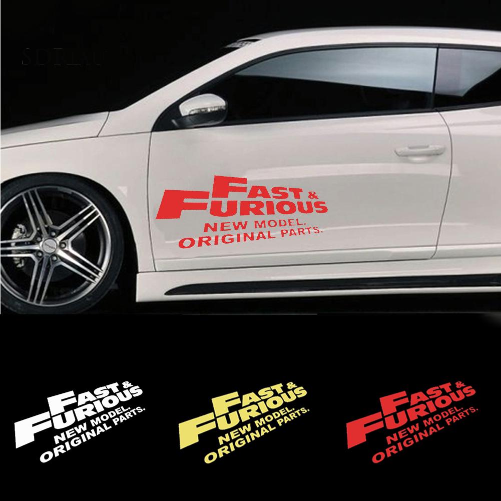 Miếng Dán Xe Hơi Trang Trí In Chữ Fast Furious