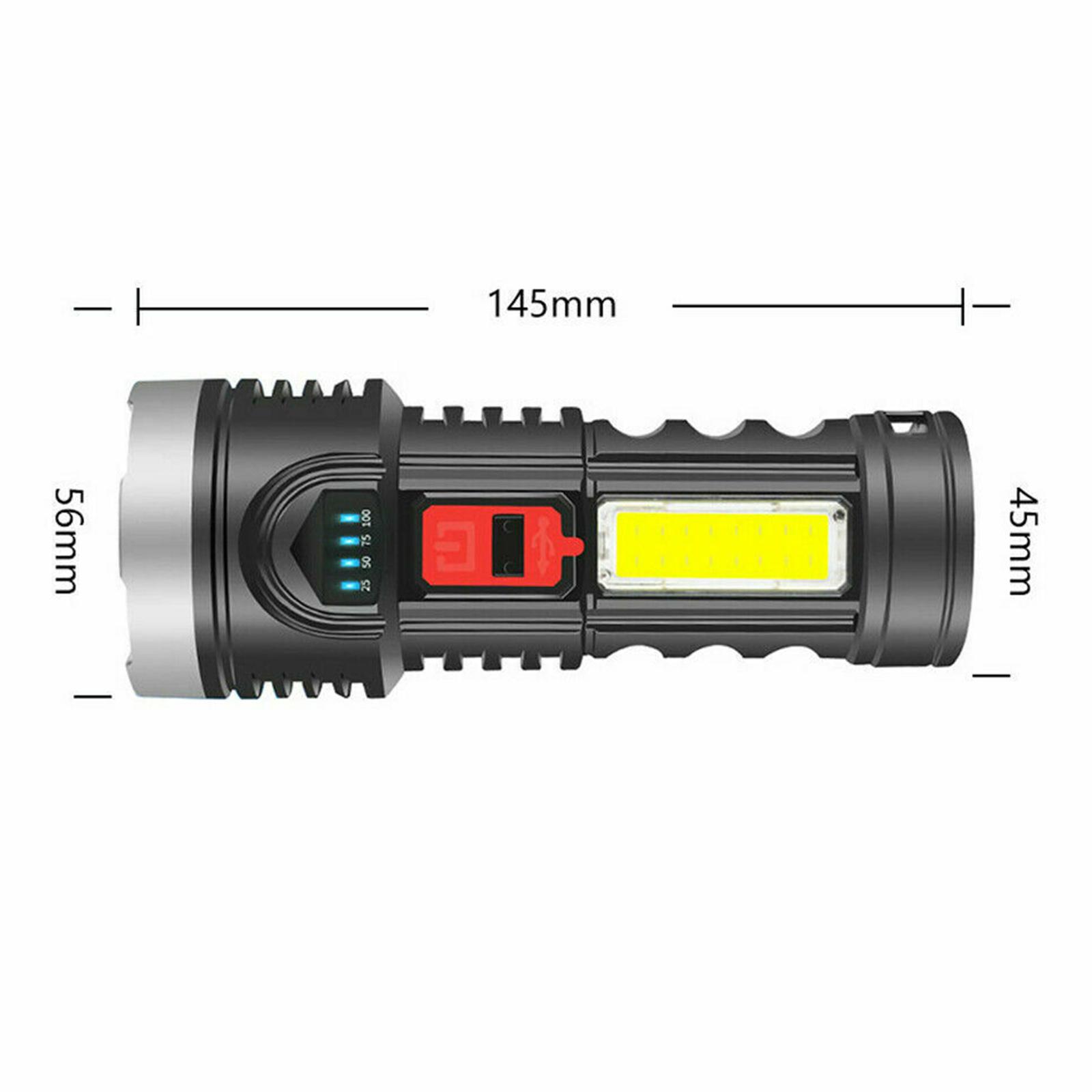 Super Bright 6000LM Torch Led Flashlight USB Rechargeable Lights