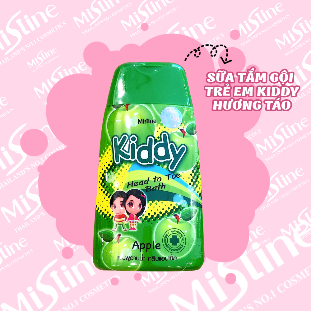 SỮA TẮM GỘI TOÀN THÂN TRẺ EM HƯƠNG TÁO MISTINE KIDDY HEAD TO TOE BATH APPLE 200ml