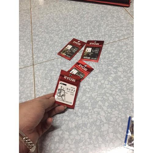 Lưỡi câu cá Ryobi không thể thiếu cho cần thủ, thuộc dòng lưỡi chân vuông ko khoen tròn.lưỡi dầy và làm bằng thép carbon