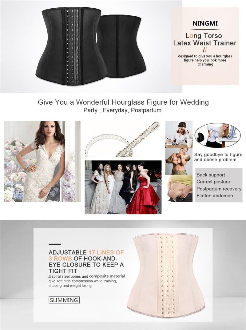 NINGMI Cao Su Tập Toàn Thân Sexy Nữ Định Đai Nịt Bụng Cao Su Shaper Đốt Giảm Béo Dây Lưng Áo Áo Ngực