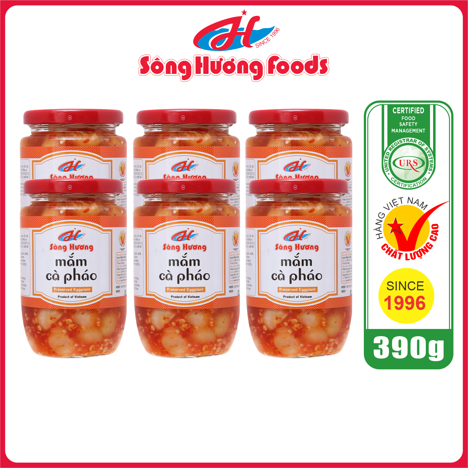 6 Hũ Mắm Cà Pháo Sông Hương Foods Hũ 390g