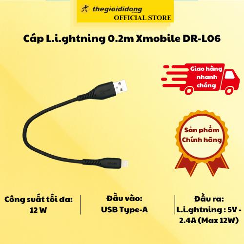 Cáp L.i.ghtning 0.2m Xmobile DR-L06 - Hàng Chính Hãng