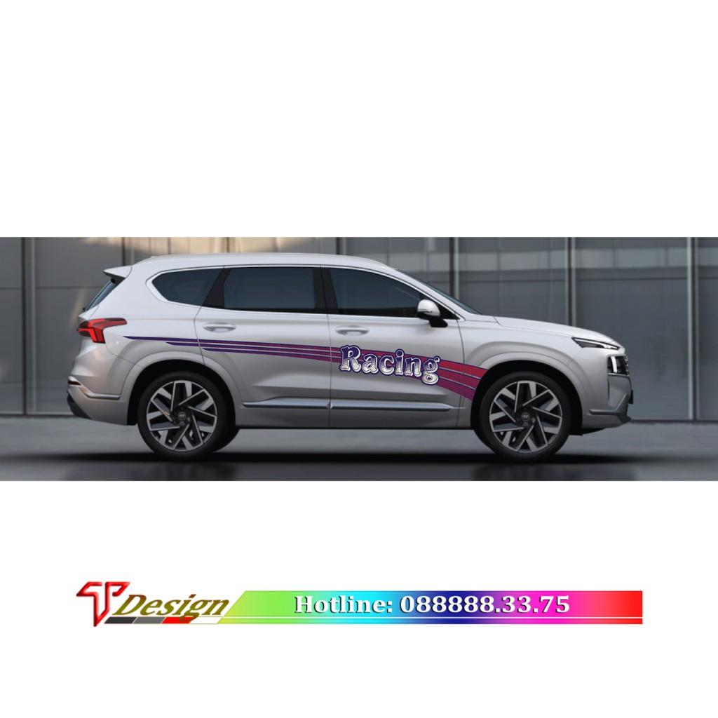 Decal dán sườn xe, tem dành cho xe Ford, tem xe Rush WRAP 44, KT 296x35cm