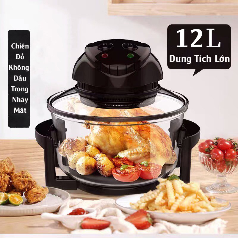 Nồi Chiên Không Dầu Điện Tử Dung Tích 12L, Công Suất 1300W Tiện Dụng Dành Cho Gia Đình