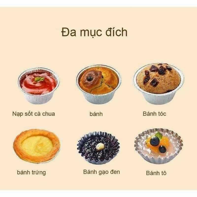 Set 20 Cốc Giấy Nhôm Làm Bánh Tart