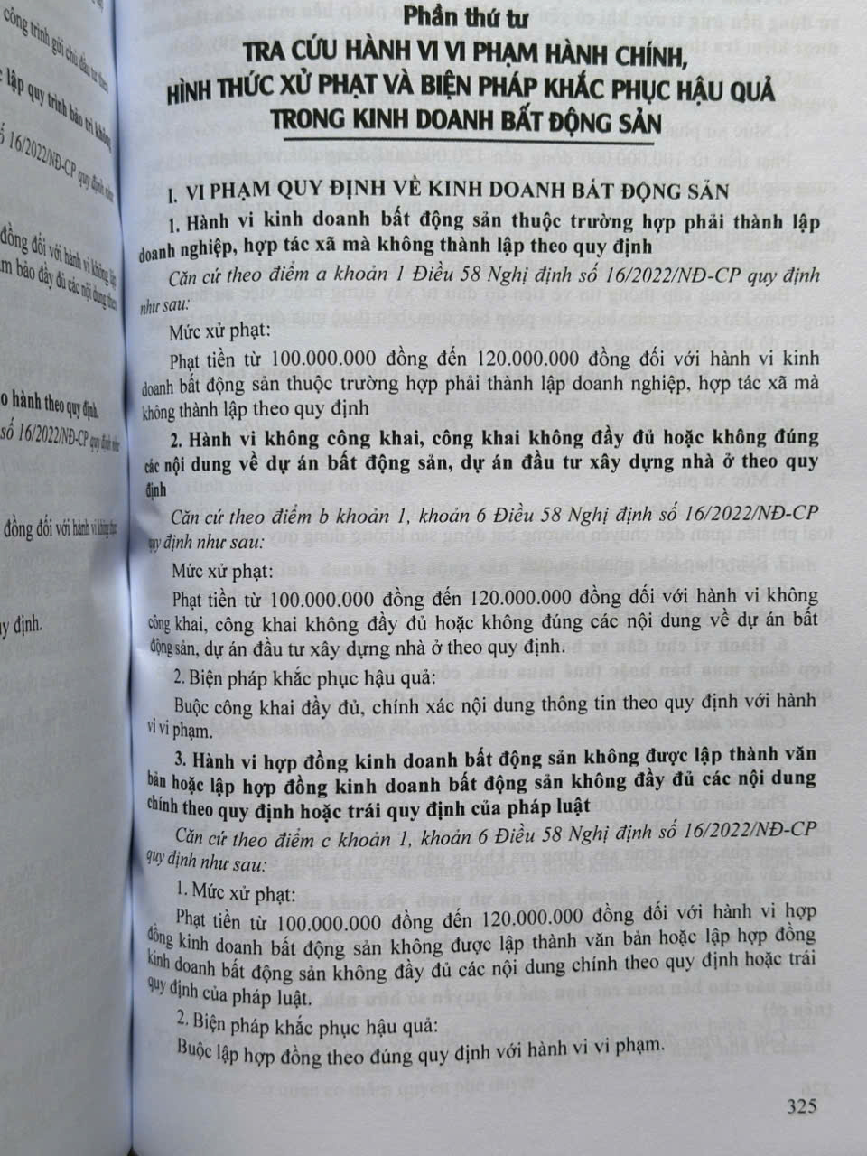 Sách Tra Cứu Các Hành Vi Vi Phạm Hành Chính Và Mức Xử Phạt Trong Lĩnh Vực Đất Đai, Nhà Ở, Xây Dựng Và Kinh Doanh Bất Động Sản (V2574T)