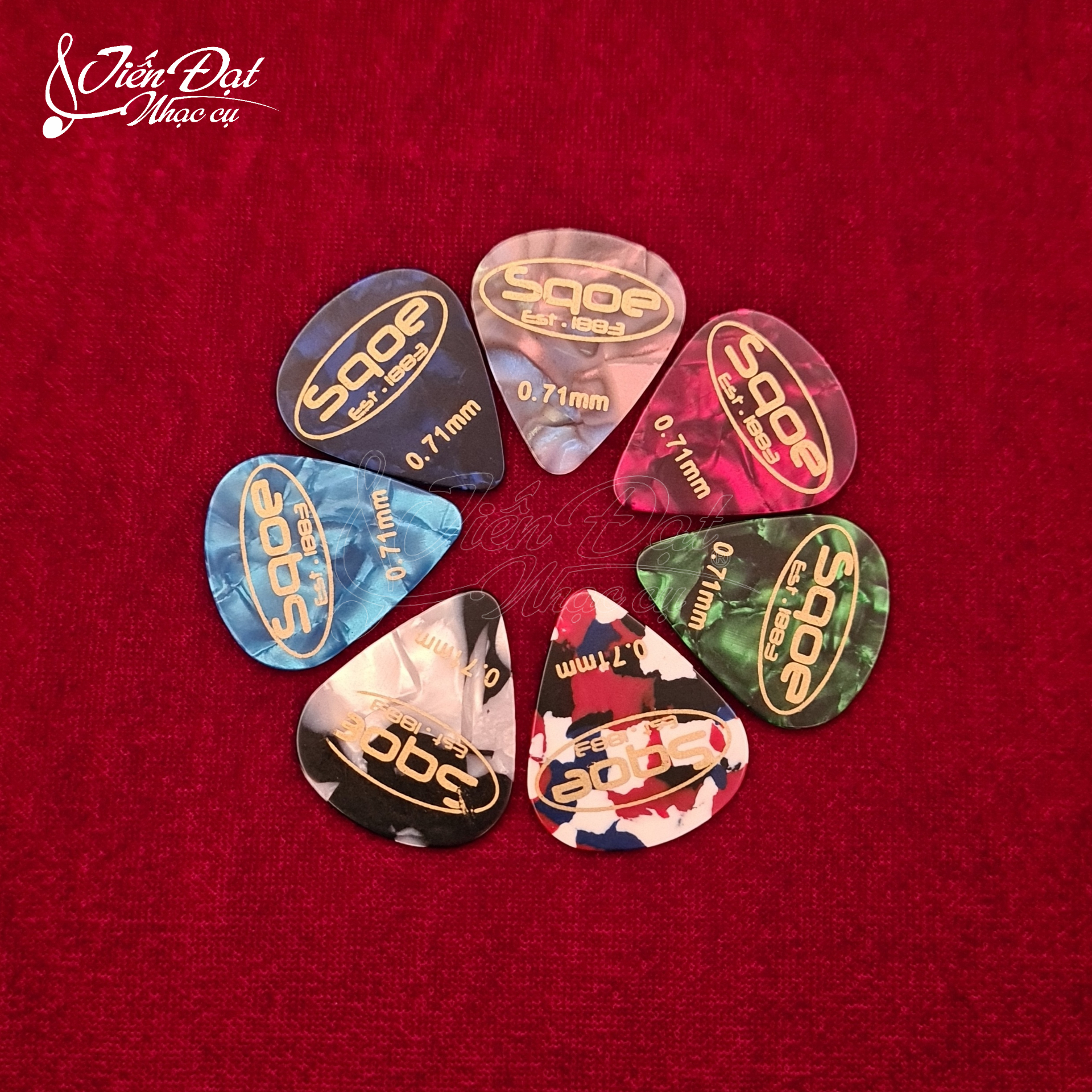 Pick Guitar Móng Gảy Đàn GuiTar Các Cỡ Cao Cấp, Hộp Đựng Pick Gẩy Tiện Dụng - Hàng Chính Hãng