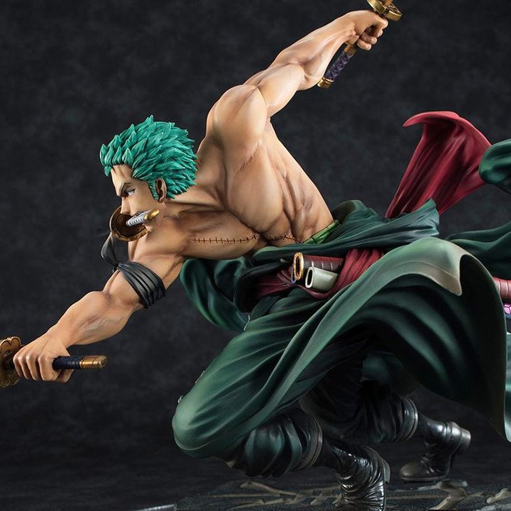 Mô Hình One Piece Zoro Tam Kiếm. Đồ Chơi Mô Hình Nhân Vật Zoro Bản Cao Cấp. Có 2 Đầu