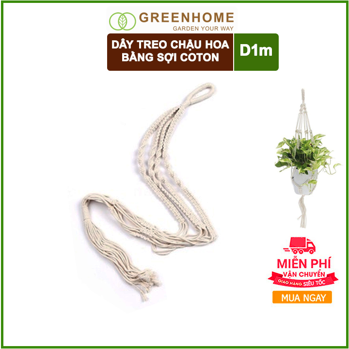 Dây treo chậu cây cảnh lọ hoa dây trang trí phối màu - chất liệu Cotton tự nhiên thân thiện với môi trường