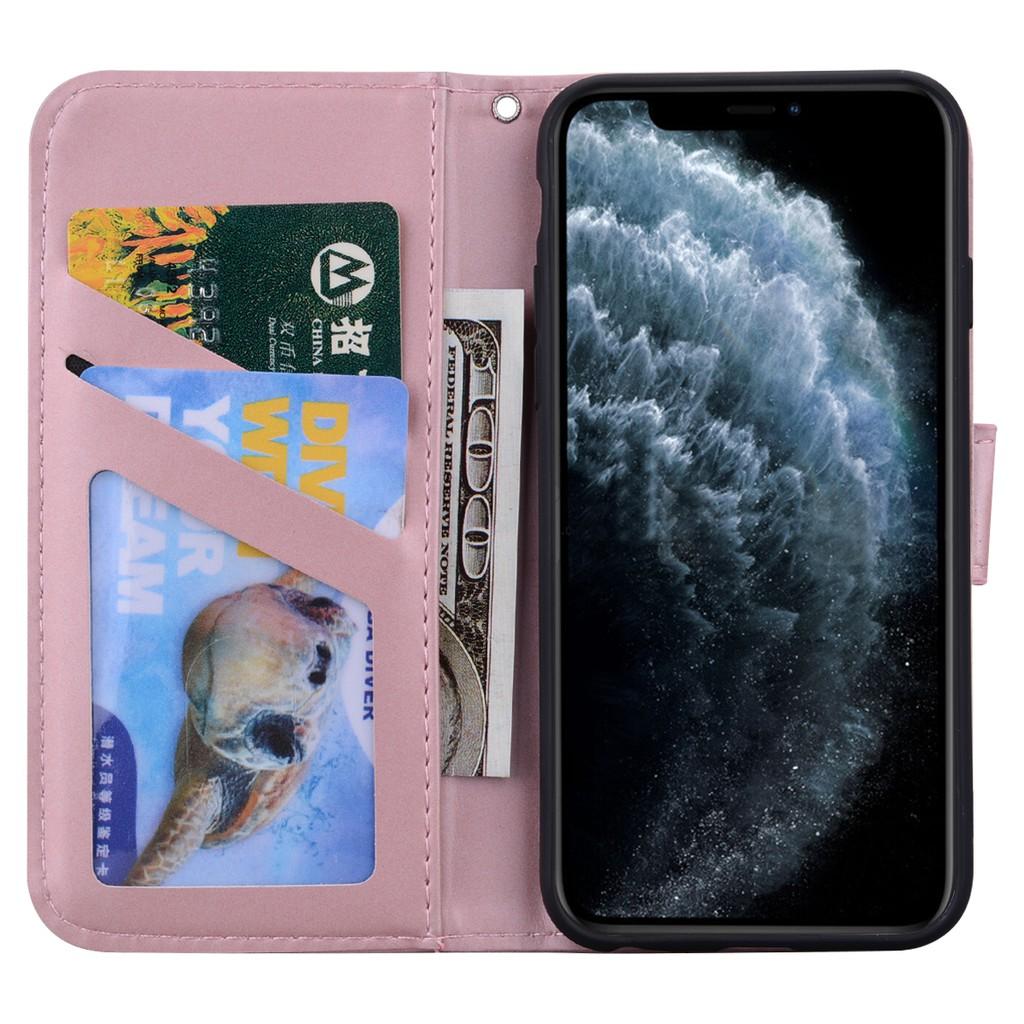 Ốp lưng da ví gập cho iPhone 12 iPhone 11 Pro Max iPhone 12 mini iPhone X XS MAX XR