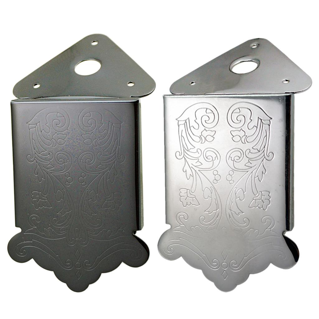 Mandolin Tailpiece Bridge Surface Engraved for Mandolin Maker Luthiers Black