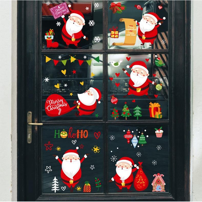Decal Trang Trí Noel Hai Mặt Hít Tĩnh Điện - NOEL MINI VUI NHỘN SẮC NÉT