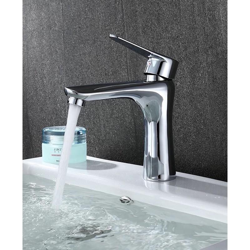 Vòi lavabo nóng lạnh 304 bóng
