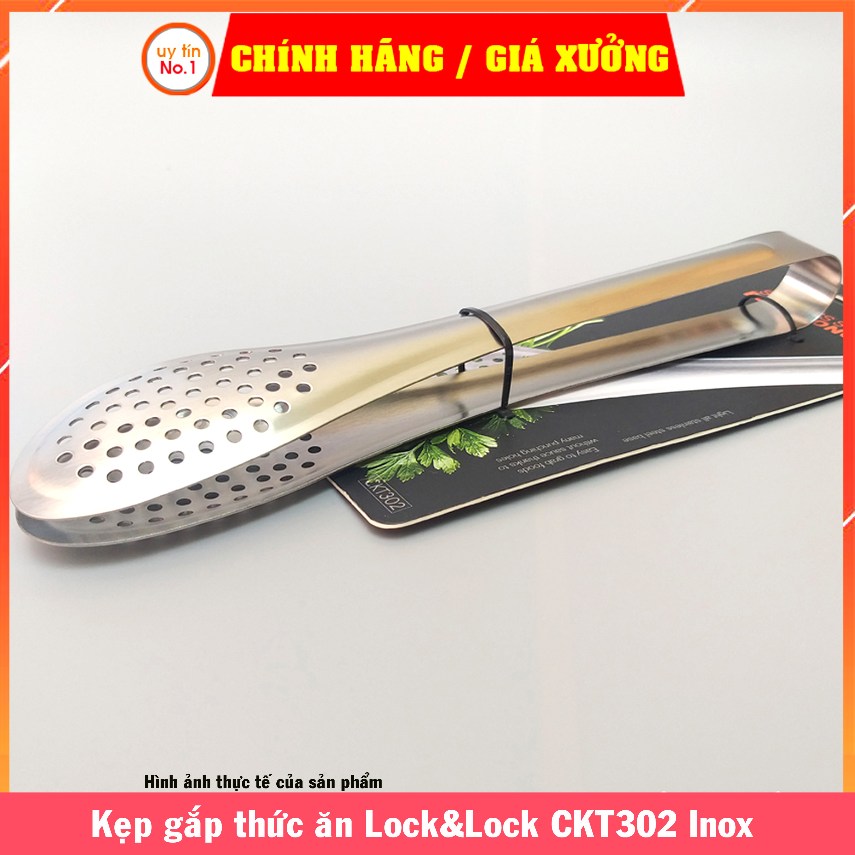 Kẹp gắp thức ăn Lock&amp;Lock bằng Inox CKT302