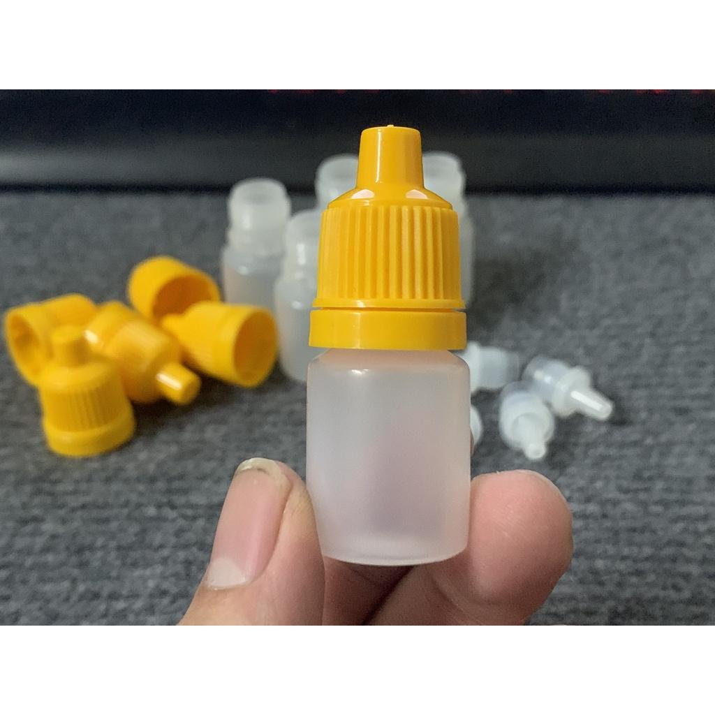 Lọ nhựa rỗng 5ml (combo 100 lọ) đựng nước nhỏ mắt bao gồm nắp có garanti , Chai nhựa 5ml triết dung dịch