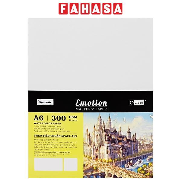 Giấy Vẽ Màu Nước Emotion A6 - 10 Tờ 300gsm - Zen Art 8462