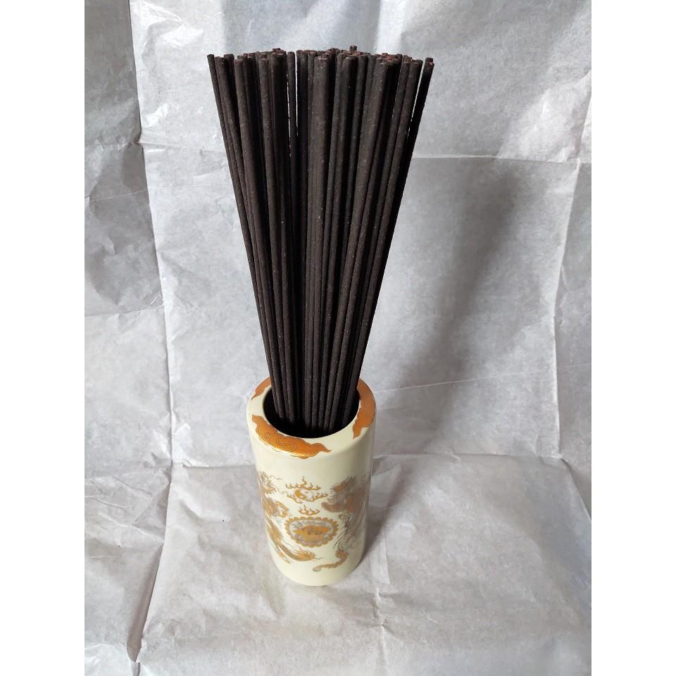 Ống đựng hương men vàng ánh kim cao 18 cm
