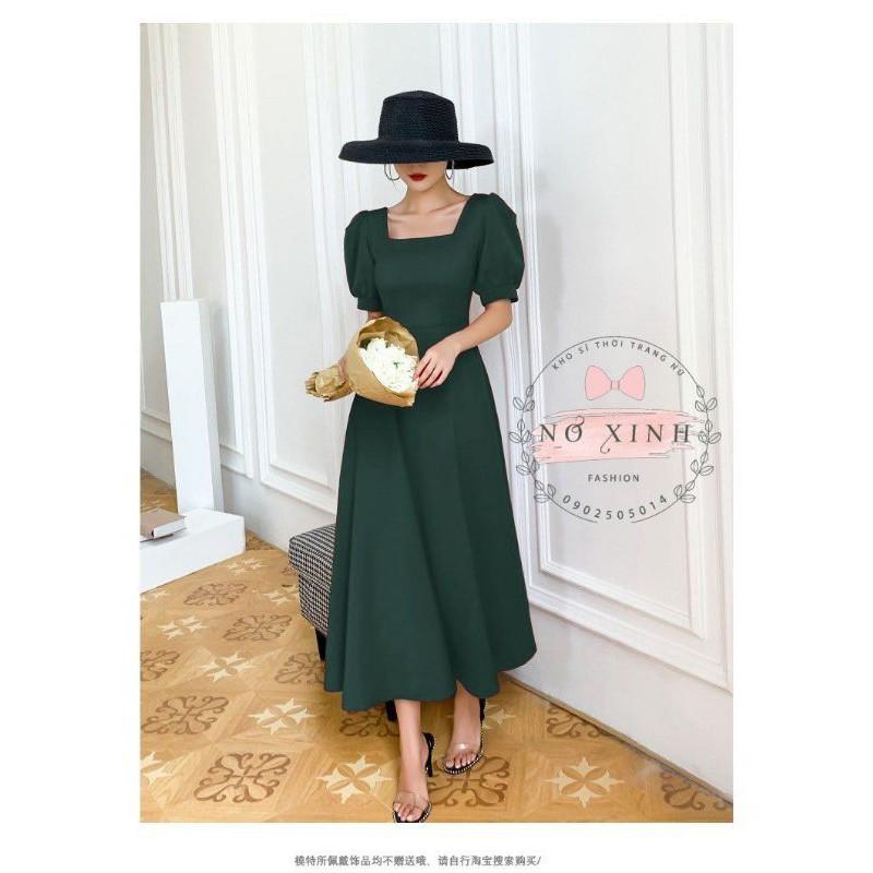Đầm Maxi Tay Phồng Cao Cấp Loại 1 Đủ Size M-L-XL-XXL