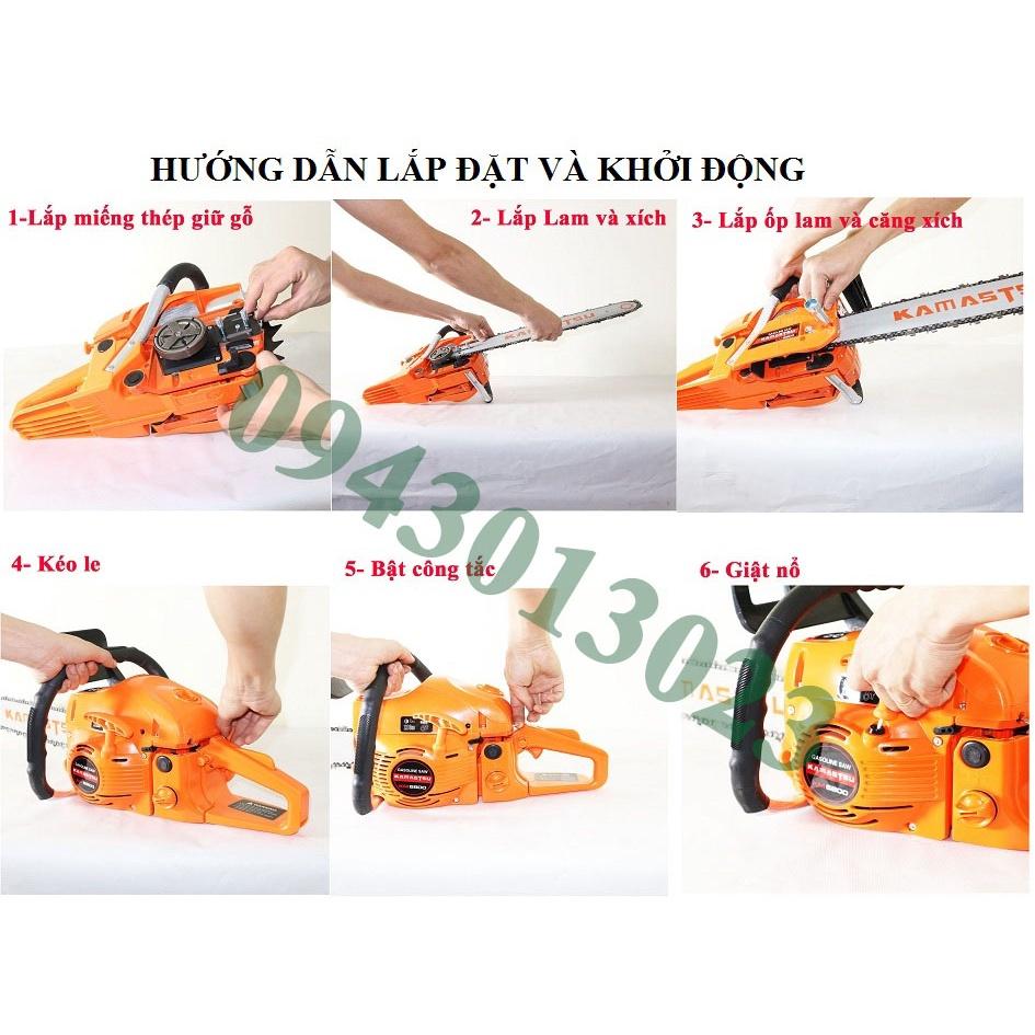 Hình ảnh MÁY CƯA XÍCH CHẠY XĂNG, MÁY CƯA GỖ CHẠY XĂNG KAMASTSU LAM 50CM ĐỘNG CƠ 2 THÌ 68Cm3